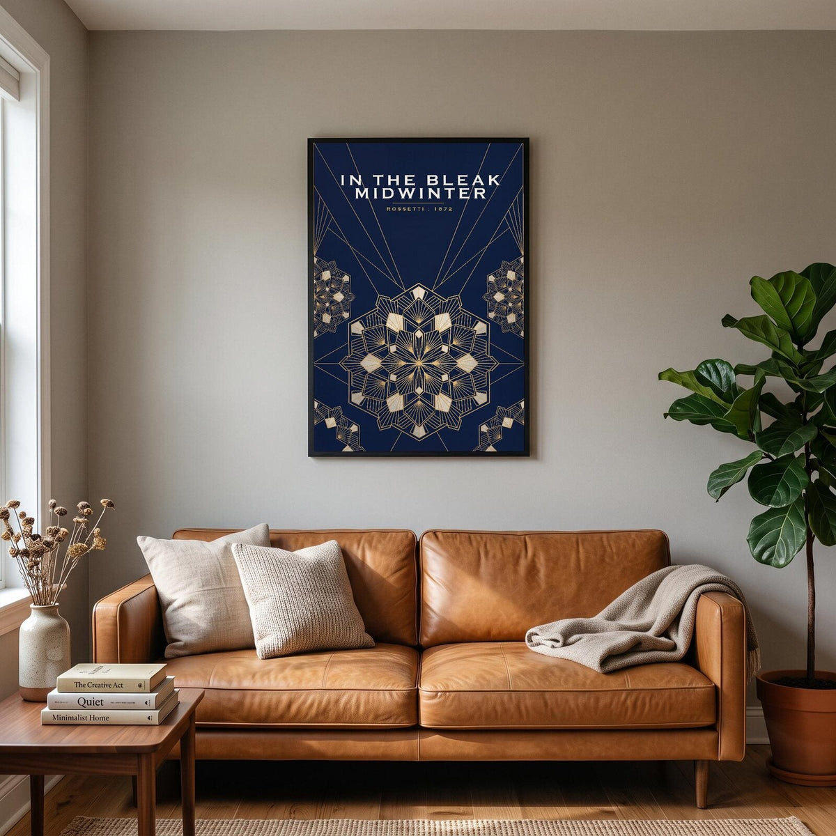 In The Bleak Midwinter Art Deco Christmas Art Print