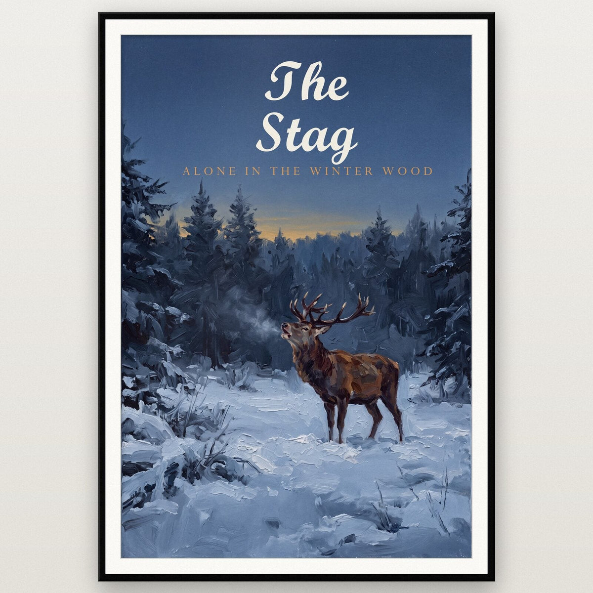 The Stag Midwinter Art Print