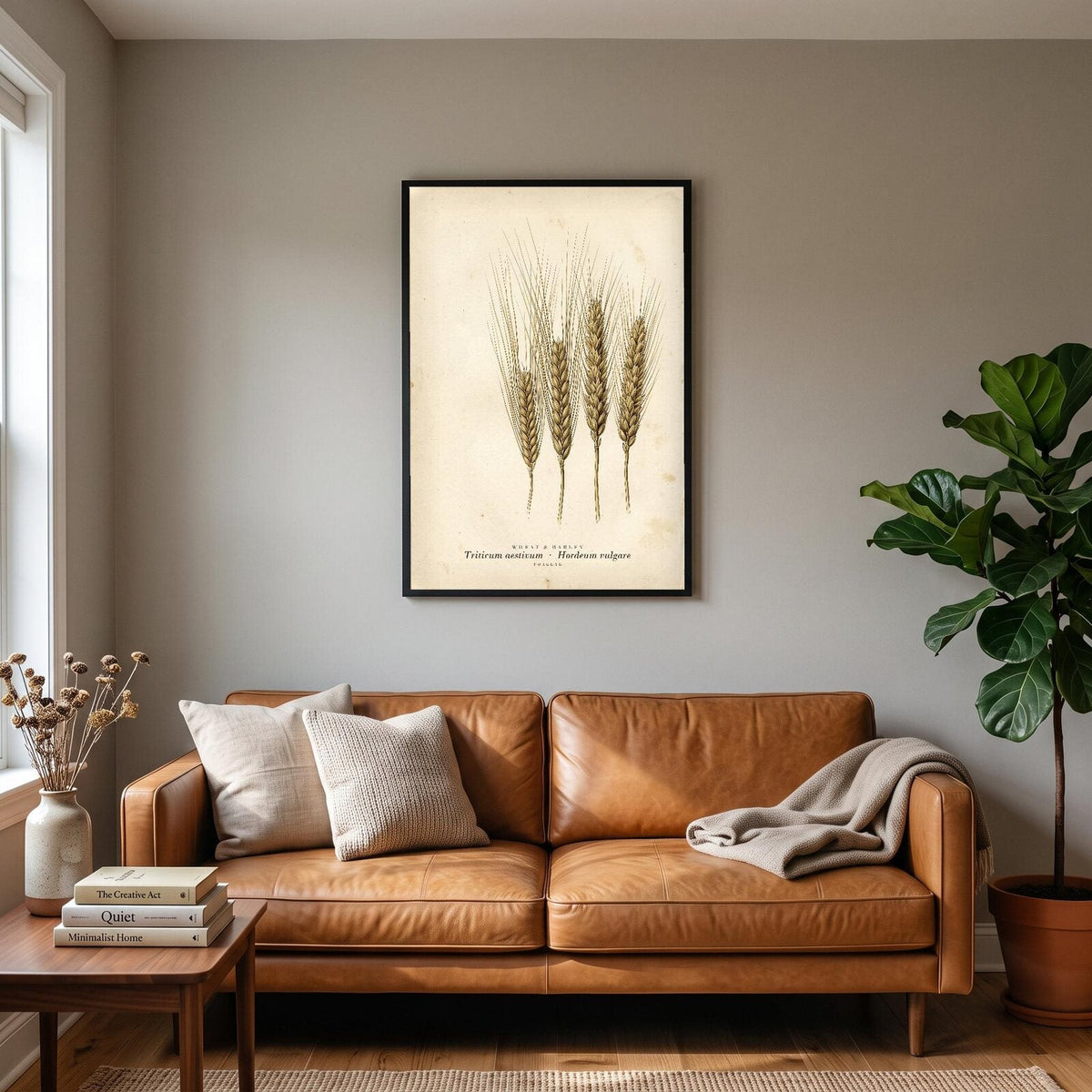 Wheat And Barley Herbarium Botanical Art Print