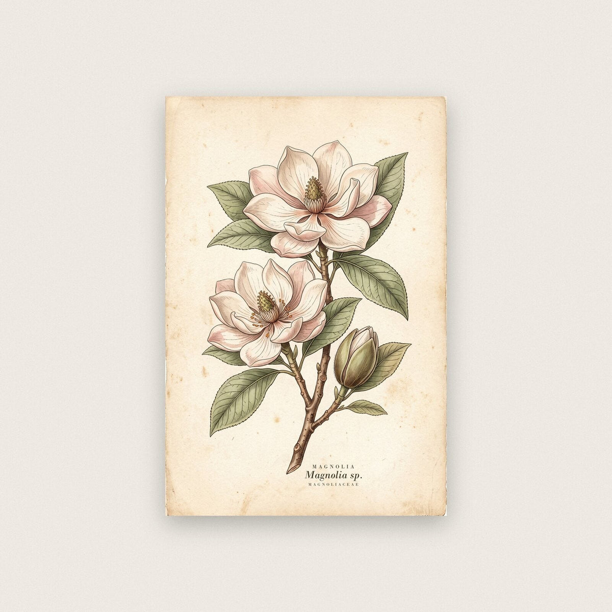 Magnolia Herbarium Botanical Art Print