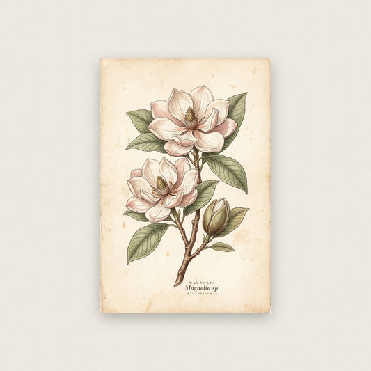 Magnolia Herbarium Botanical Art Print