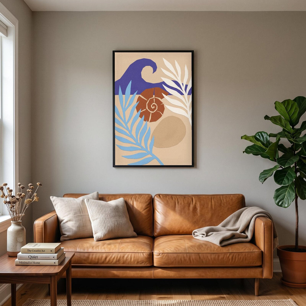 Shore Paper Cut Abstract Art Print