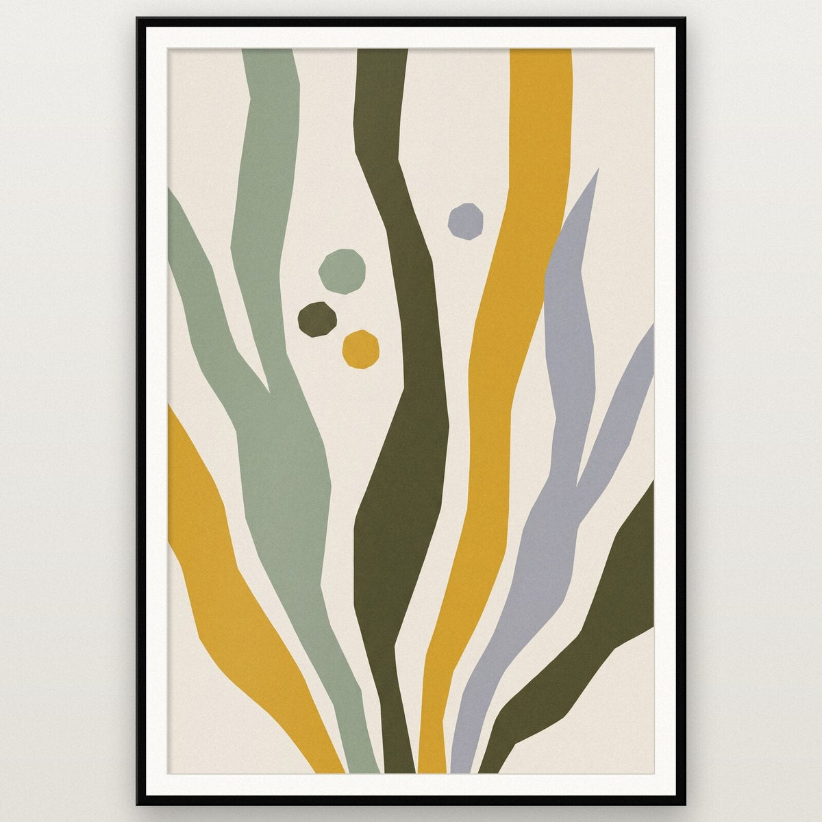 Kelp Paper Cut Abstract Art Print