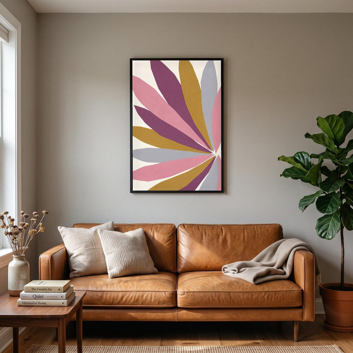 Petal Paper Cut Abstract Art Print