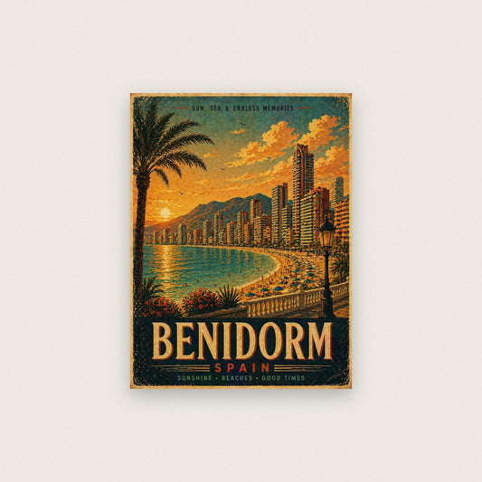 Benidorm Travel Poster