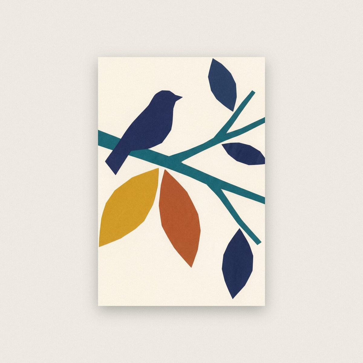 Perch Paper Cut Abstract Art Print