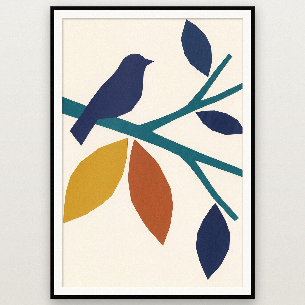 Perch Paper Cut Abstract Art Print