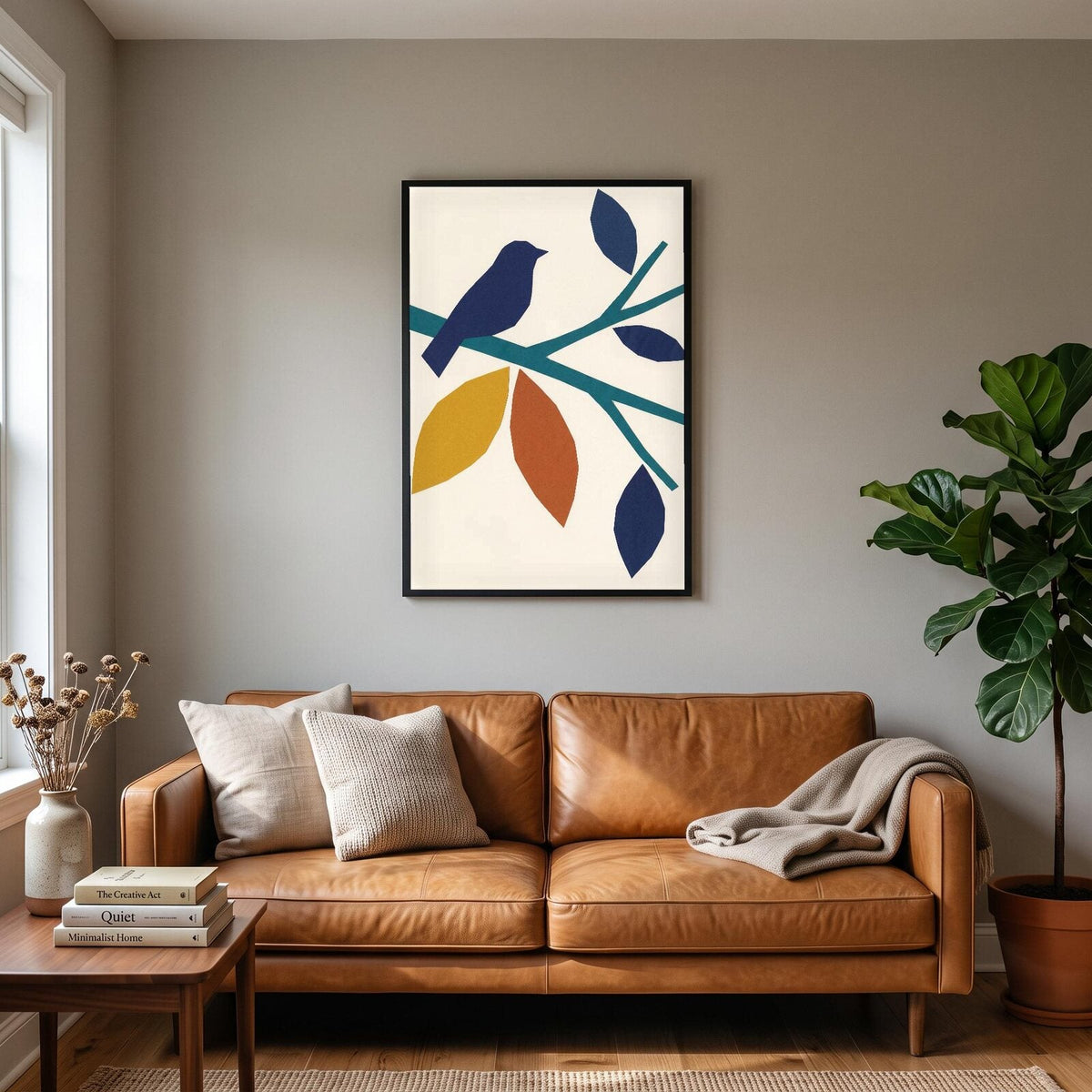 Perch Paper Cut Abstract Art Print