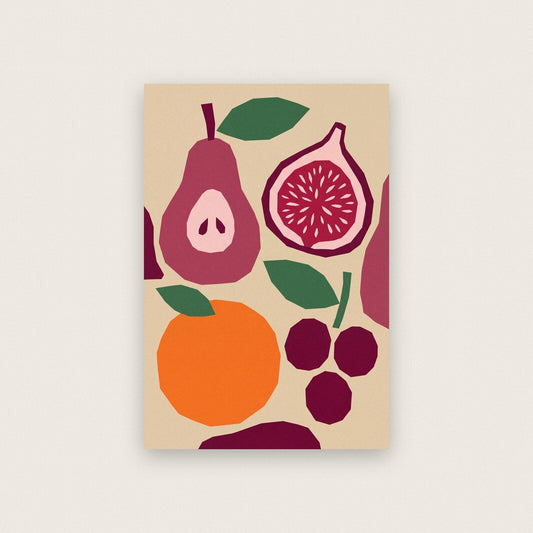Fruit Paper Cut Abstract Art Print