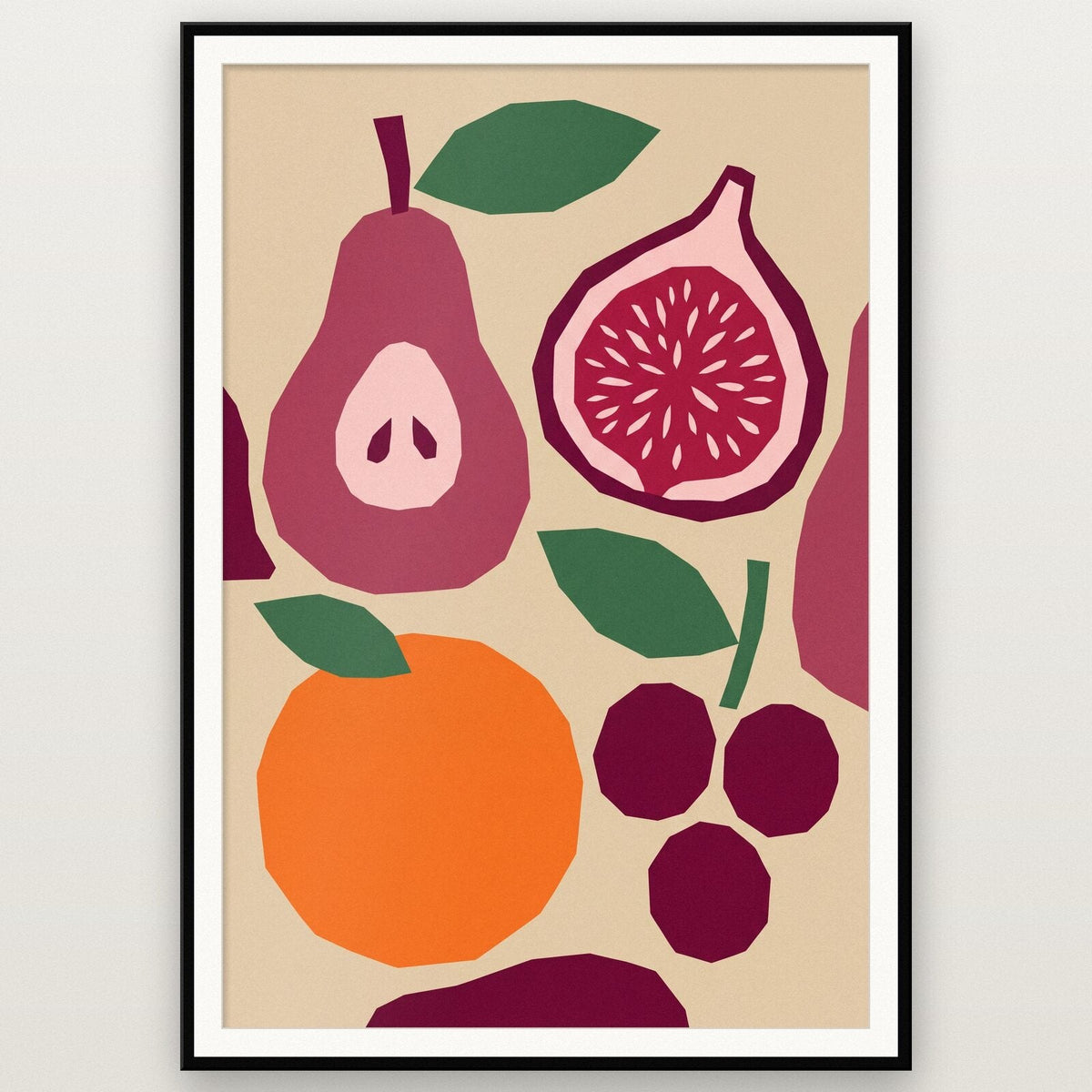Fruit Paper Cut Abstract Art Print