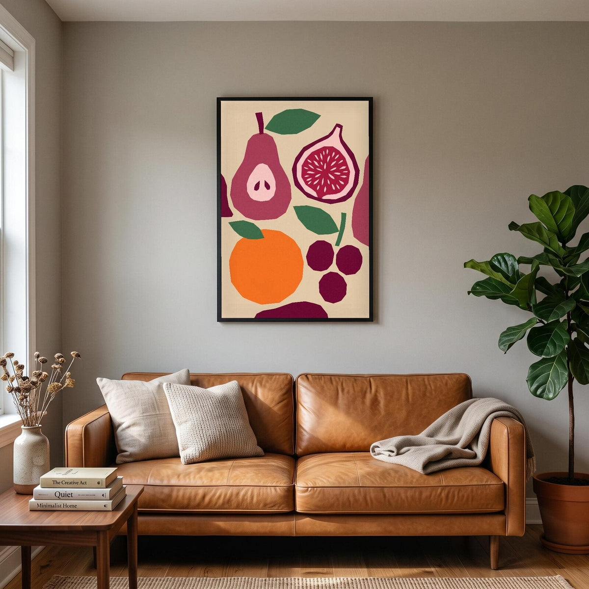Fruit Paper Cut Abstract Art Print