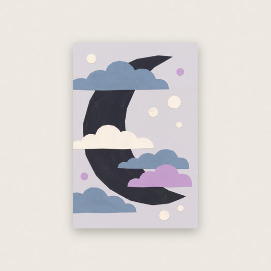 Lunar Paper Cut Abstract Art Print