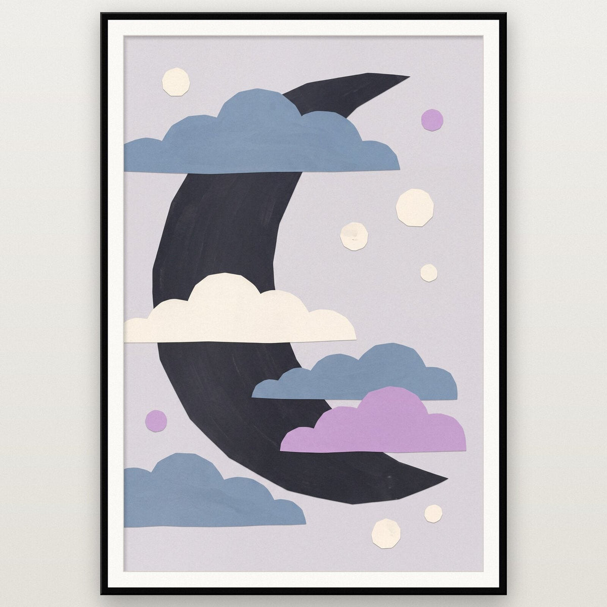 Lunar Paper Cut Abstract Art Print