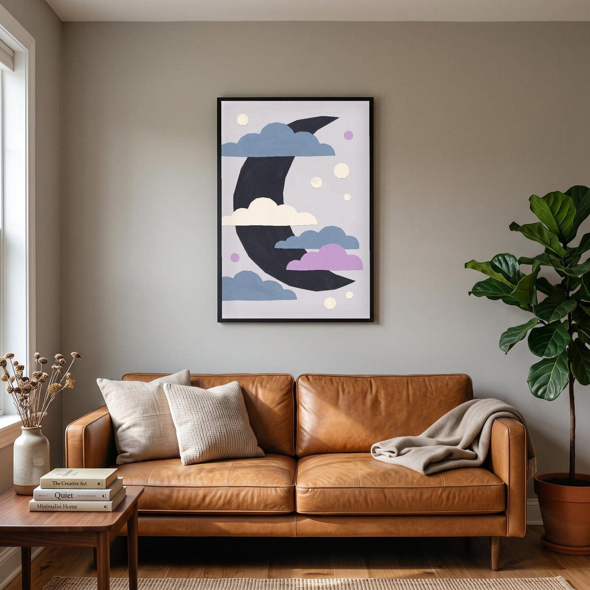 Lunar Paper Cut Abstract Art Print