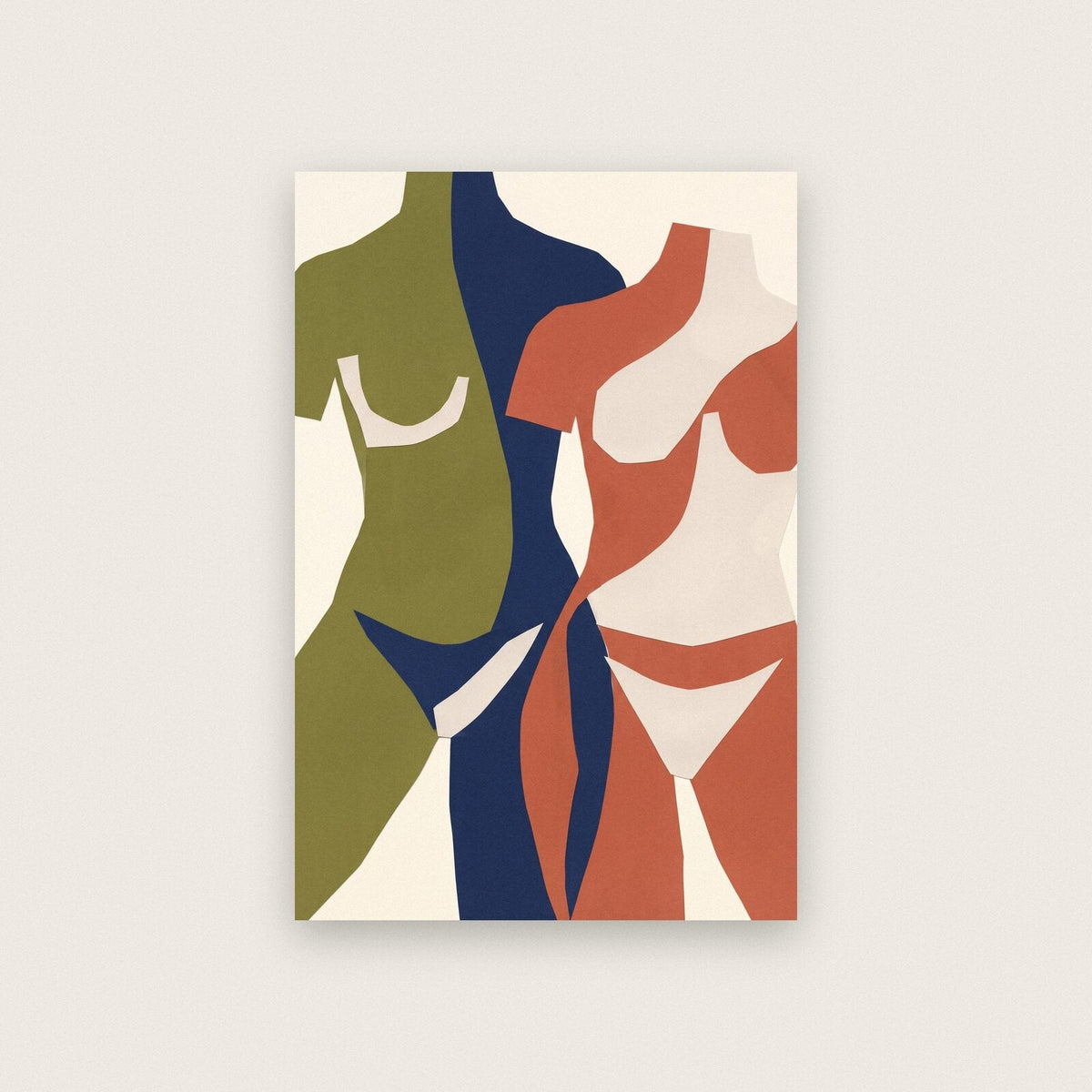 Torso Paper Cut Abstract Art Print