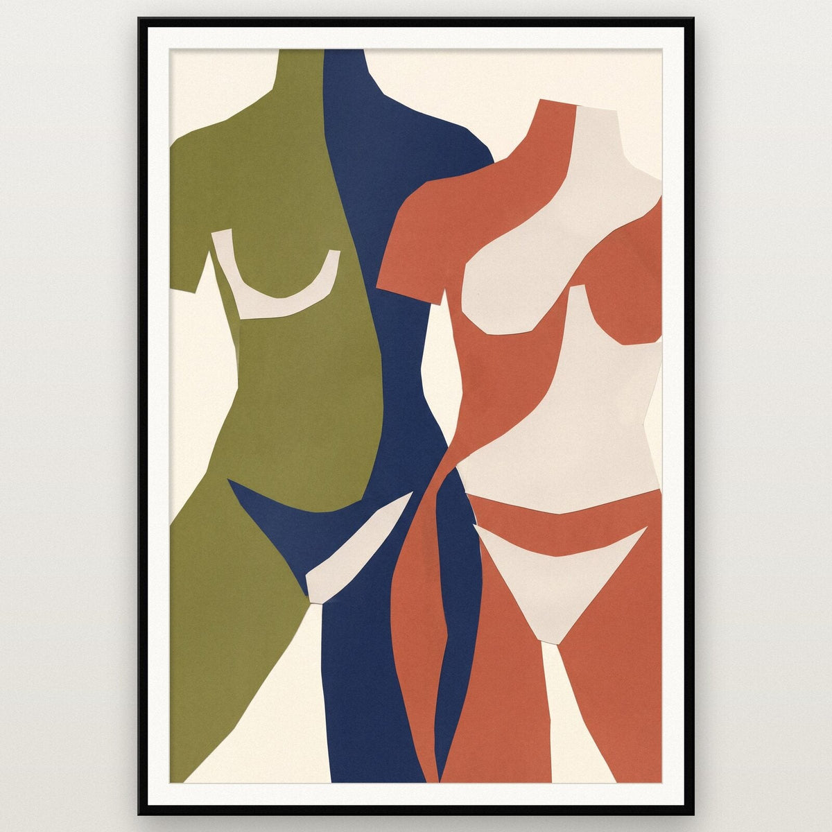 Torso Paper Cut Abstract Art Print