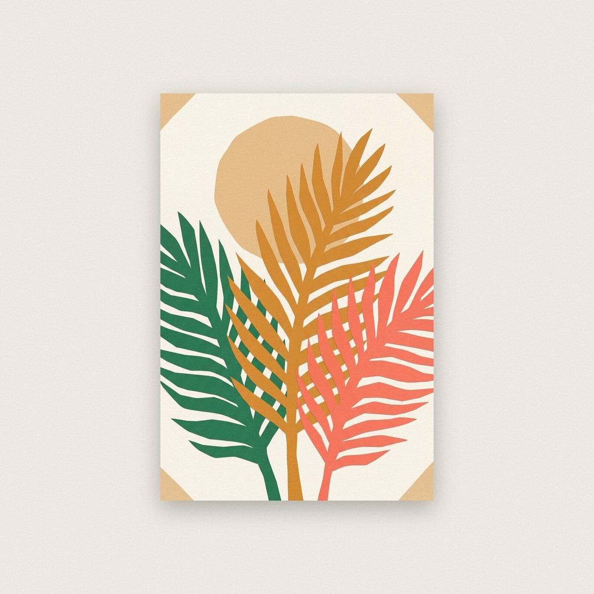 Palm Paper Cut Abstract Art Print