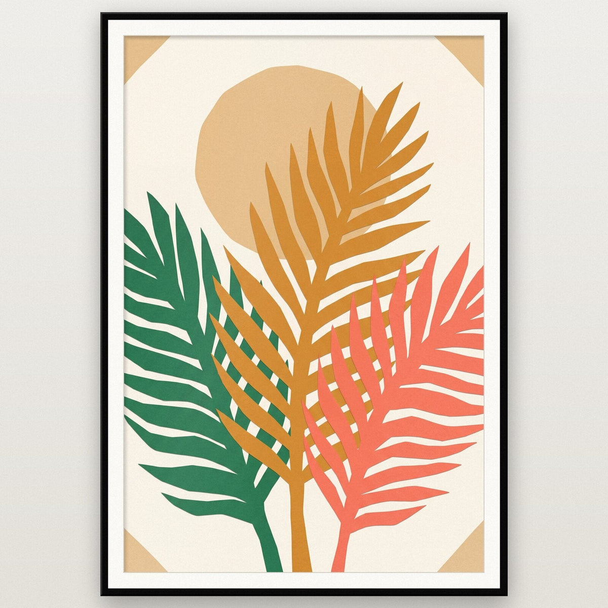 Palm Paper Cut Abstract Art Print