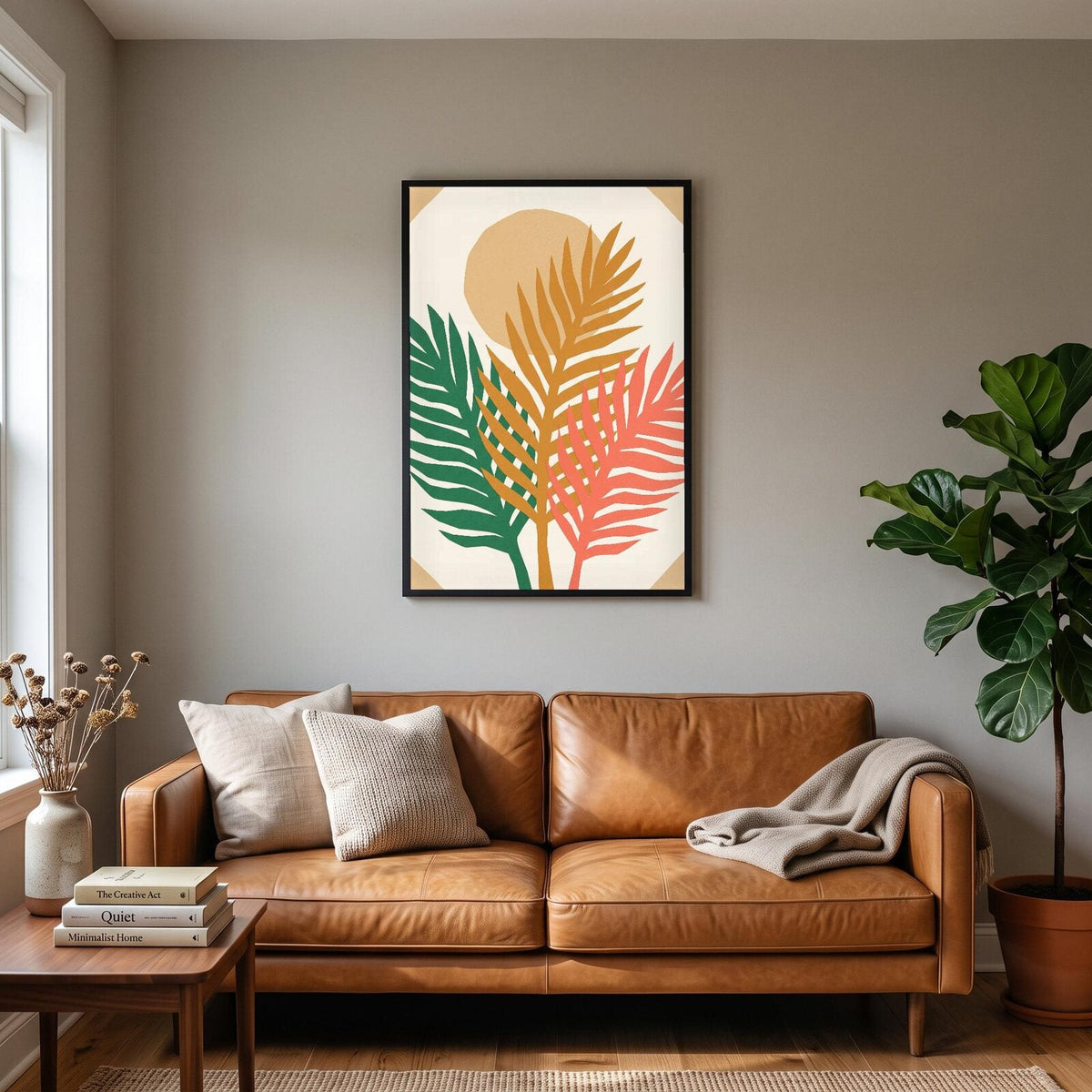 Palm Paper Cut Abstract Art Print