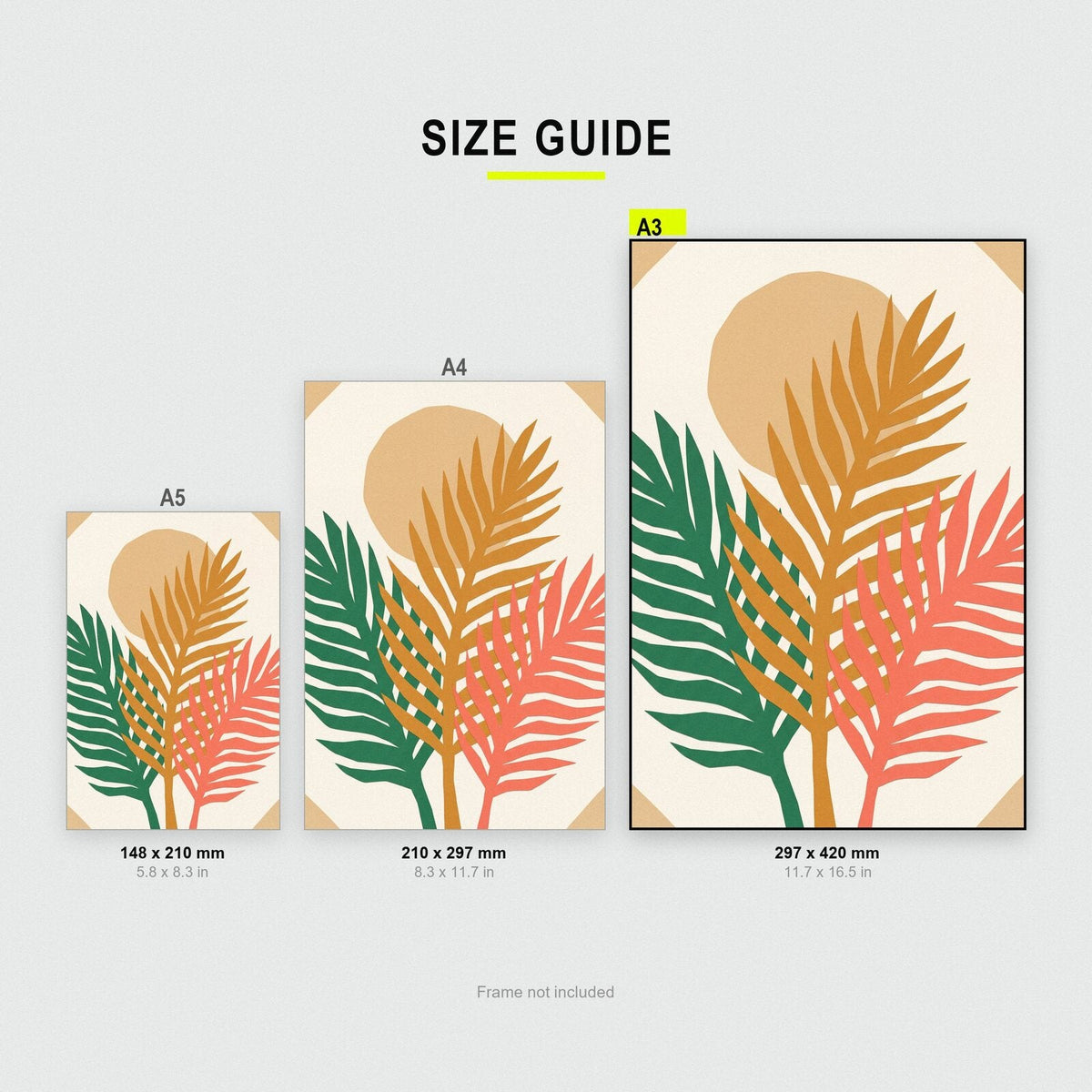 Palm Paper Cut Abstract Art Print