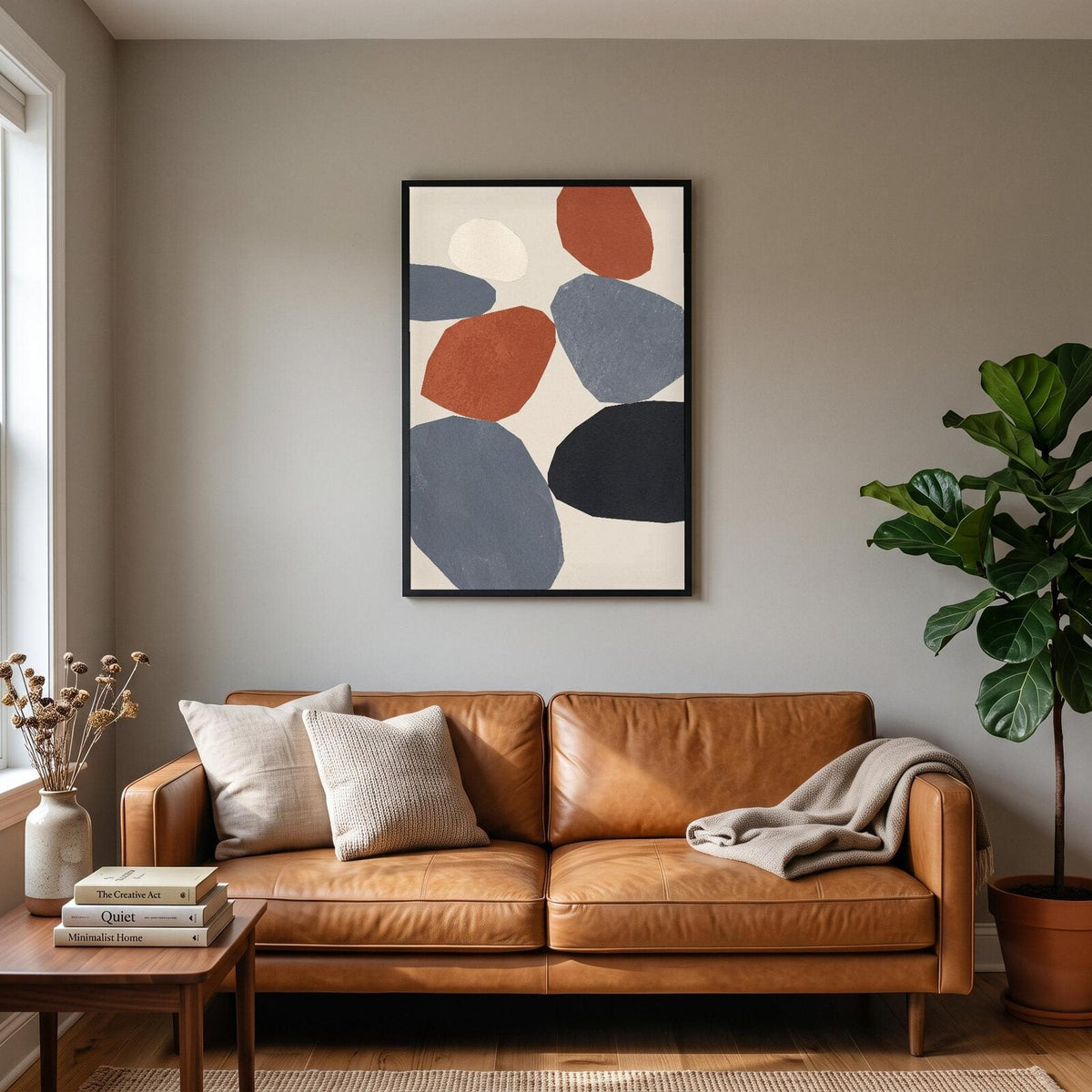 Cairn Paper Cut Abstract Art Print