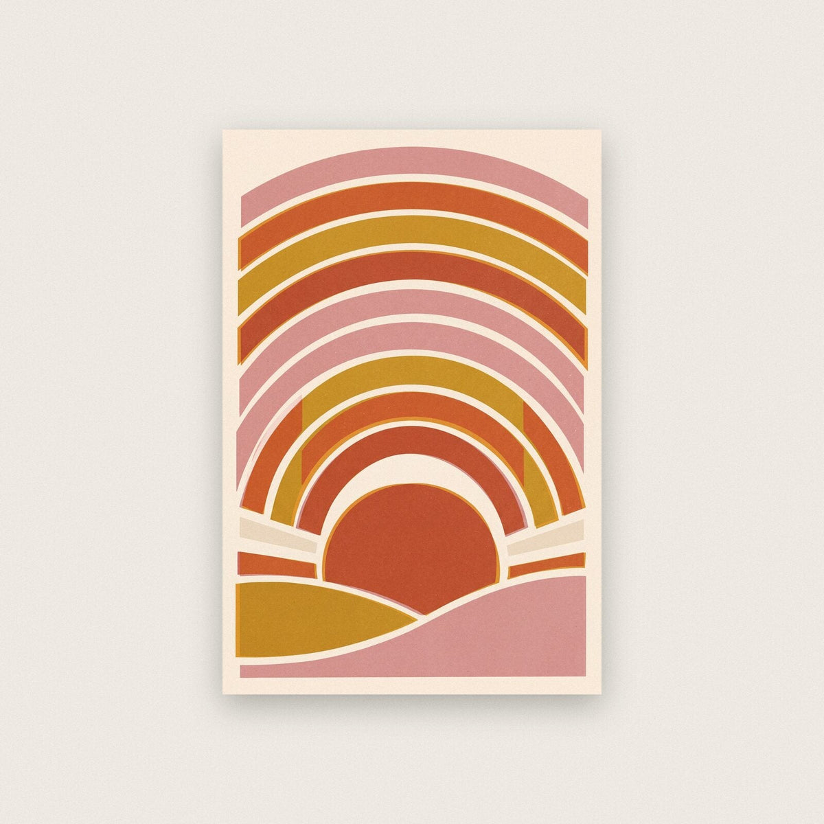 Arches Solar Retro Abstract Art Print