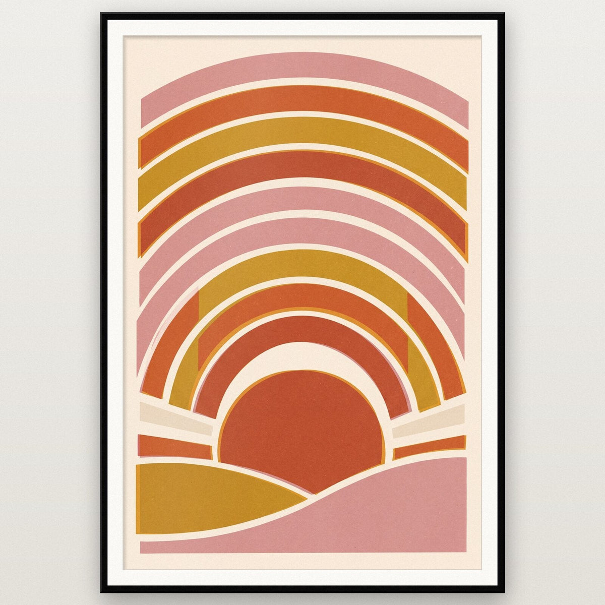 Arches Solar Retro Abstract Art Print