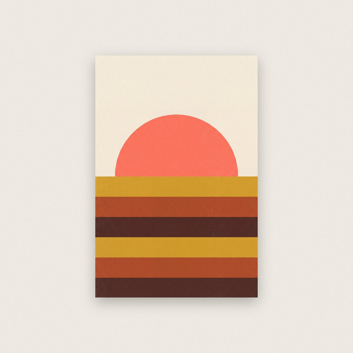 Setting Solar Retro Abstract Art Print