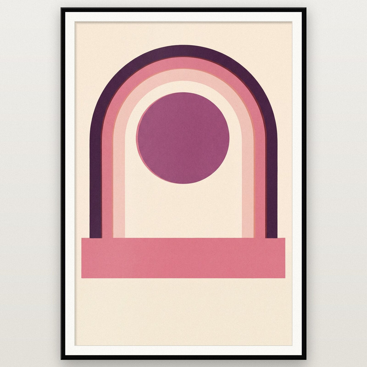 Moon Solar Retro Abstract Art Print
