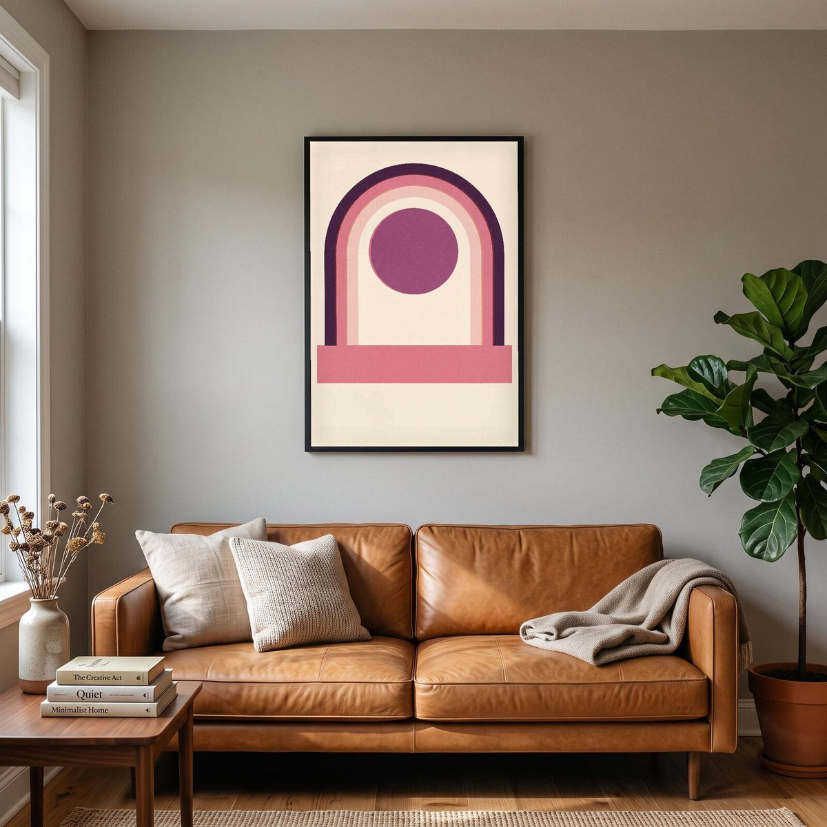Moon Solar Retro Abstract Art Print