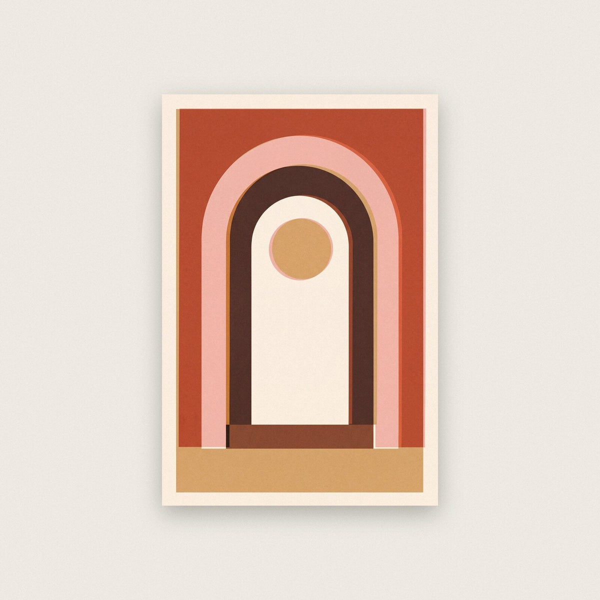 Doorway Solar Retro Abstract Art Print