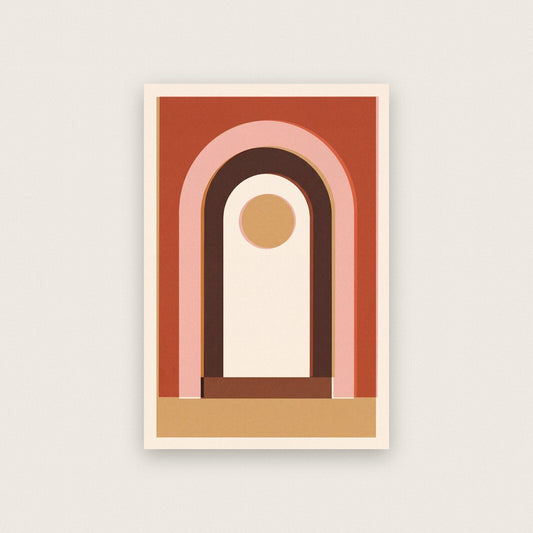 Doorway Solar Retro Abstract Art Print