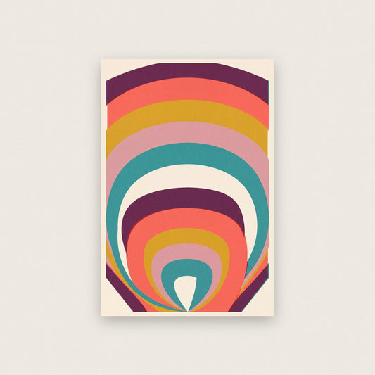 Rainbow Solar Retro Abstract Art Print