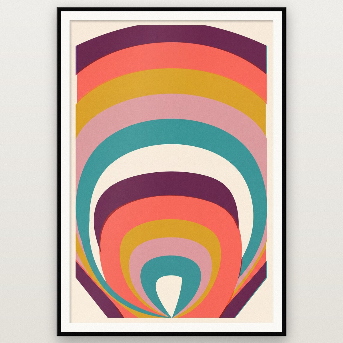 Rainbow Solar Retro Abstract Art Print