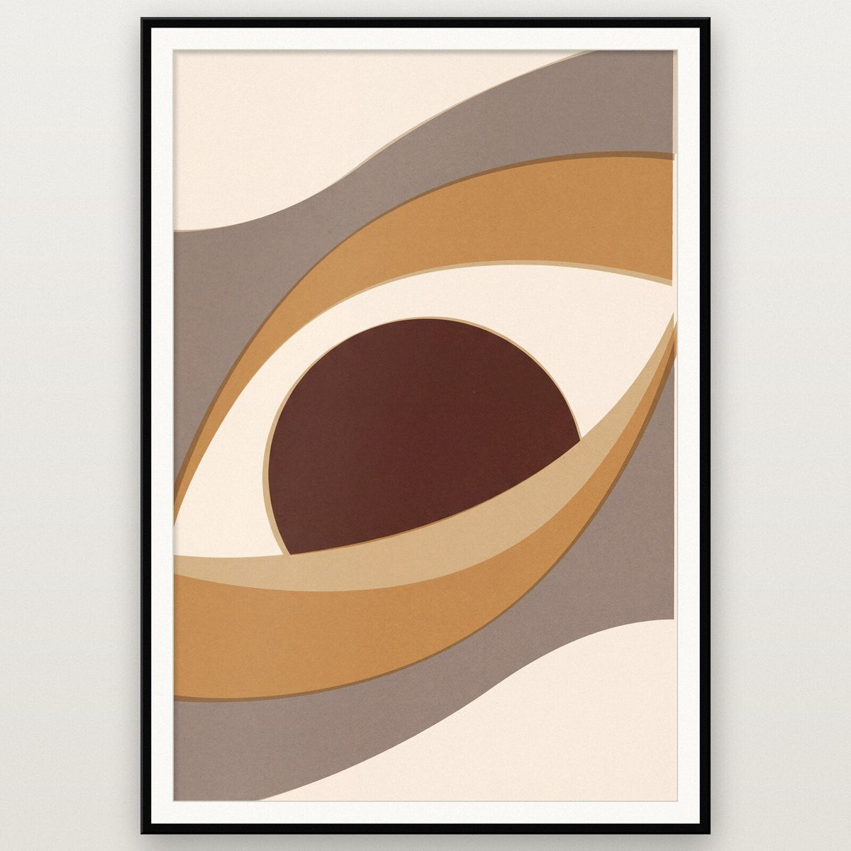 Dunes Solar Retro Abstract Art Print