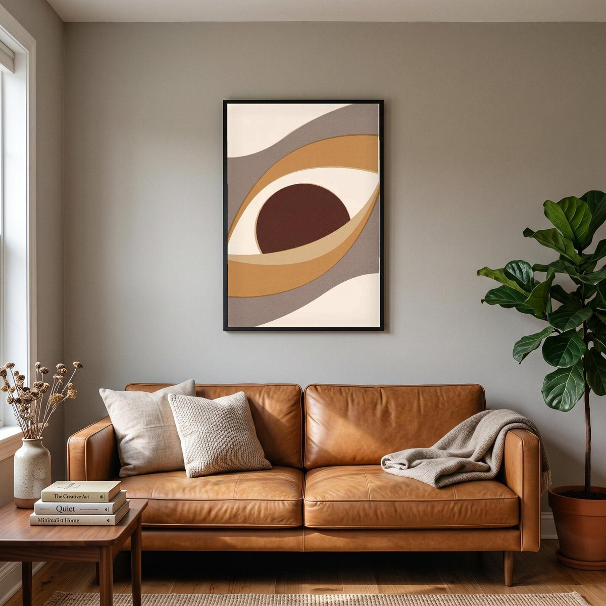 Dunes Solar Retro Abstract Art Print