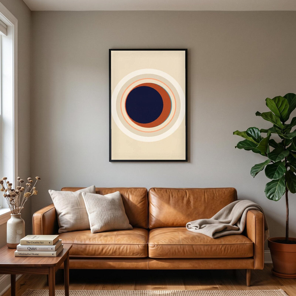 Eclipse Solar Retro Abstract Art Print