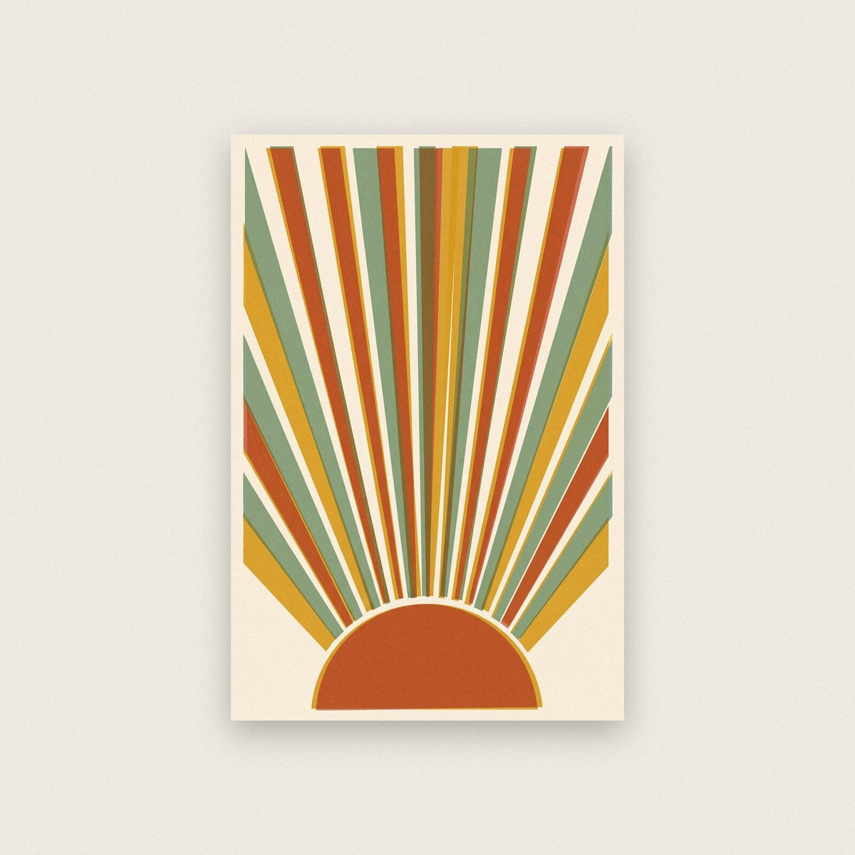 Fan Solar Retro Abstract Art Print