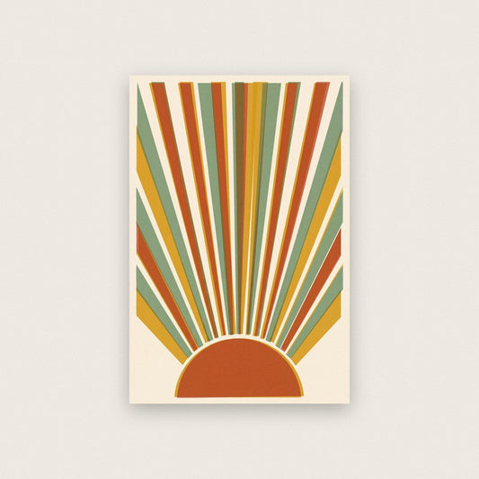 Fan Solar Retro Abstract Art Print