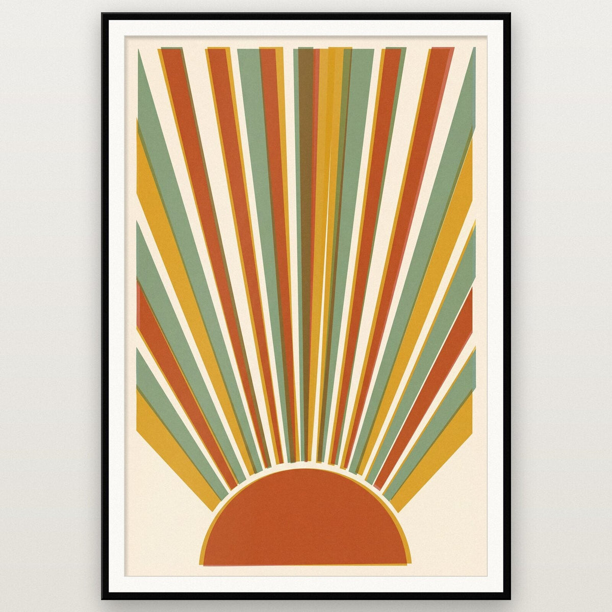 Fan Solar Retro Abstract Art Print