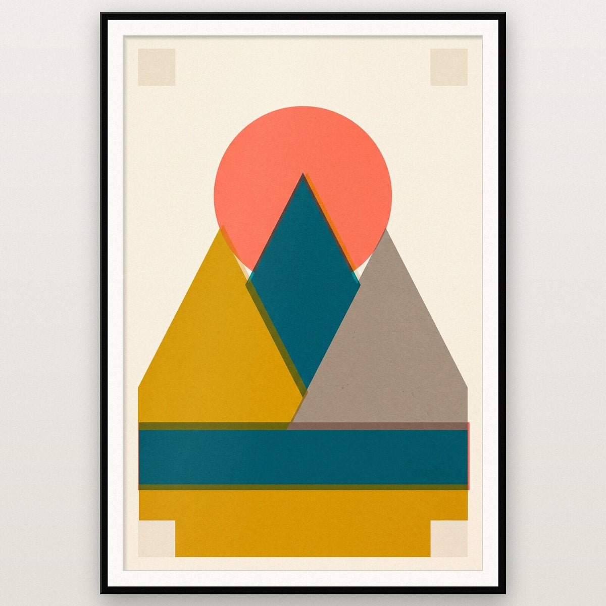 Peaks Solar Retro Abstract Art Print