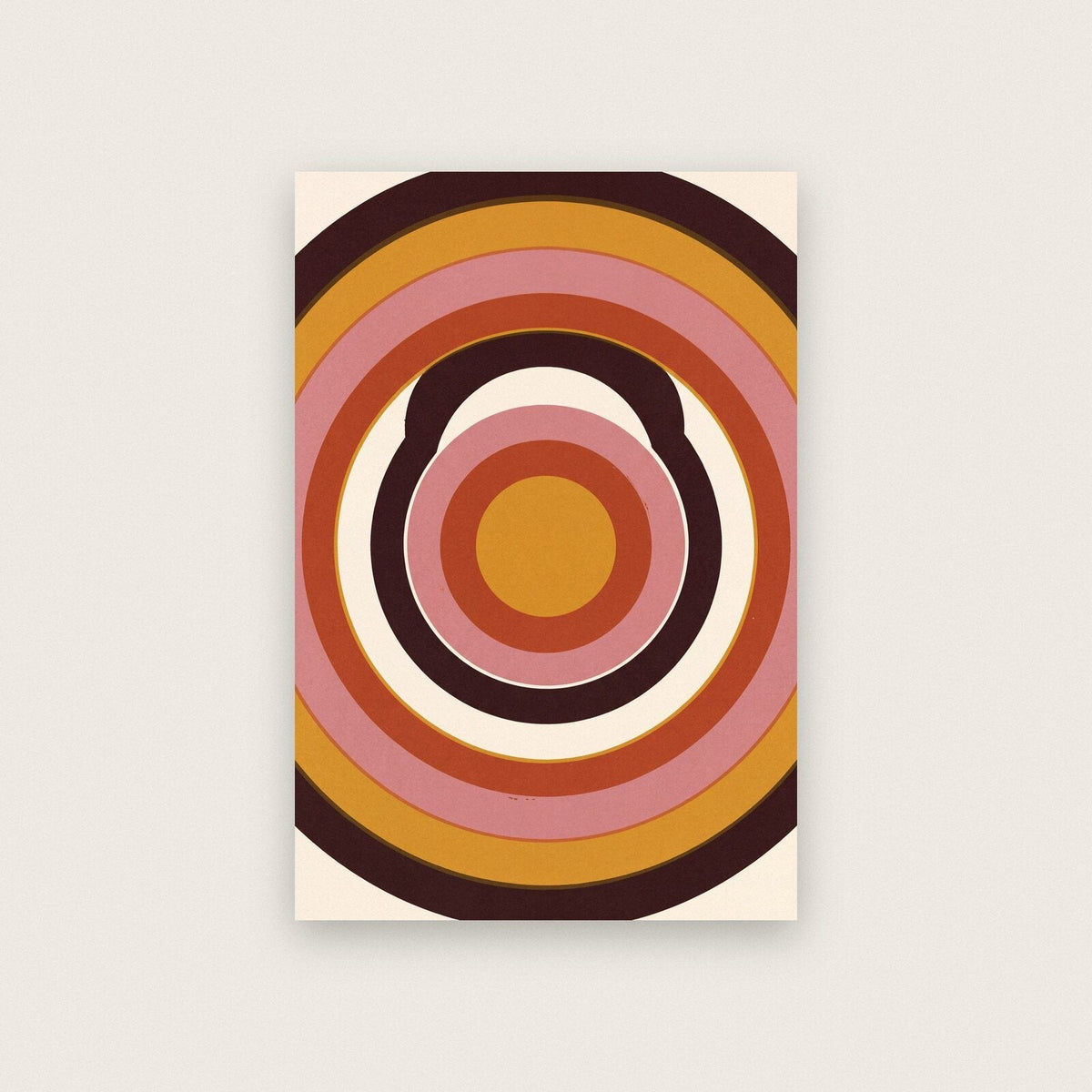 Circles Solar Retro Abstract Art Print