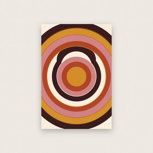Circles Solar Retro Abstract Art Print