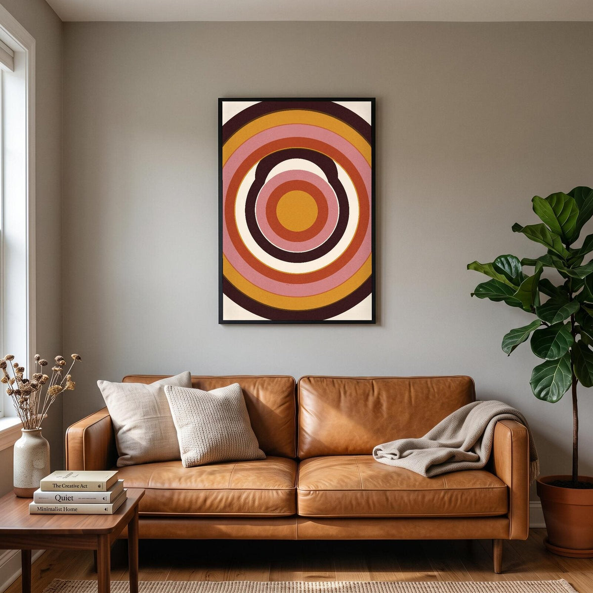 Circles Solar Retro Abstract Art Print