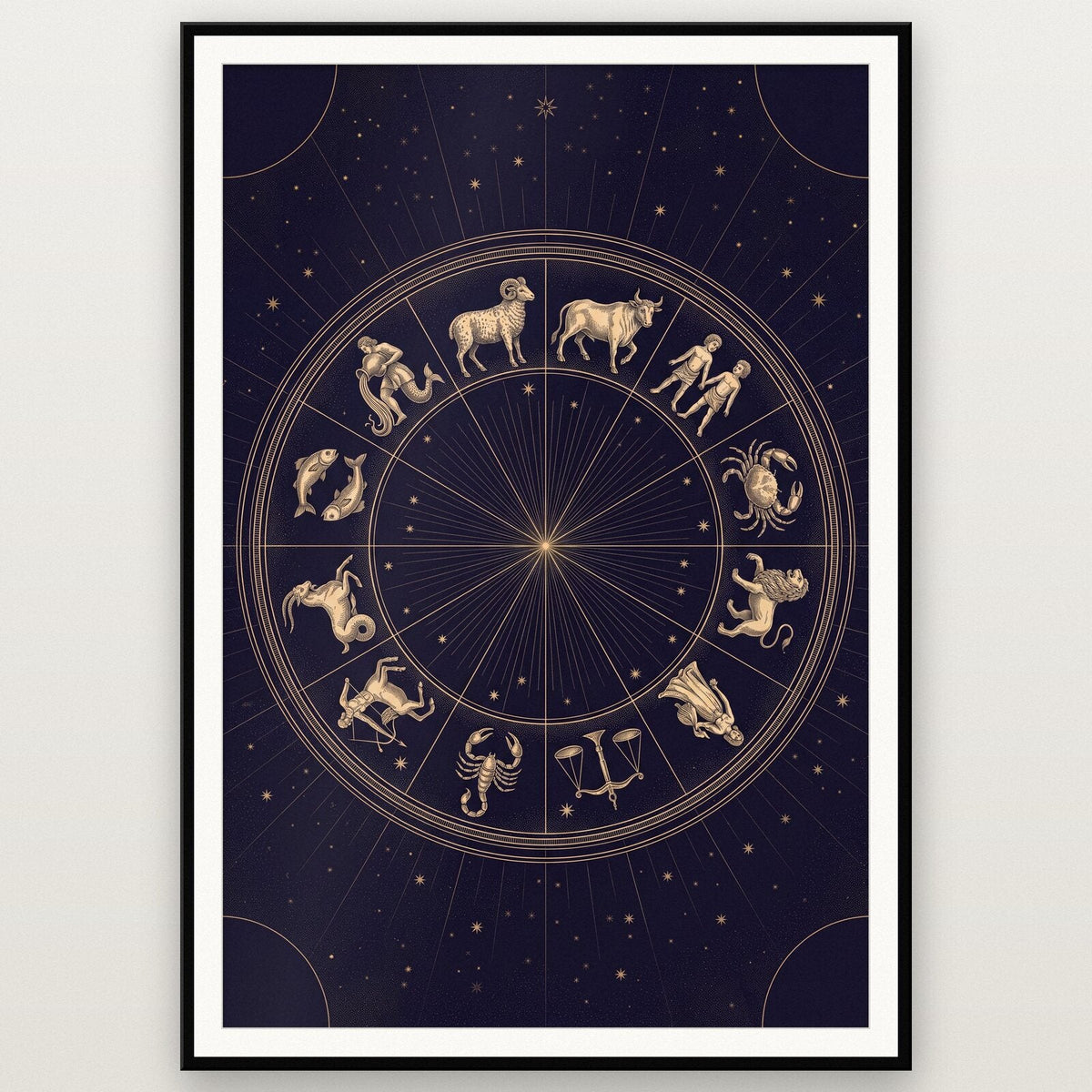 Zodiac Celestial Chart Art Print
