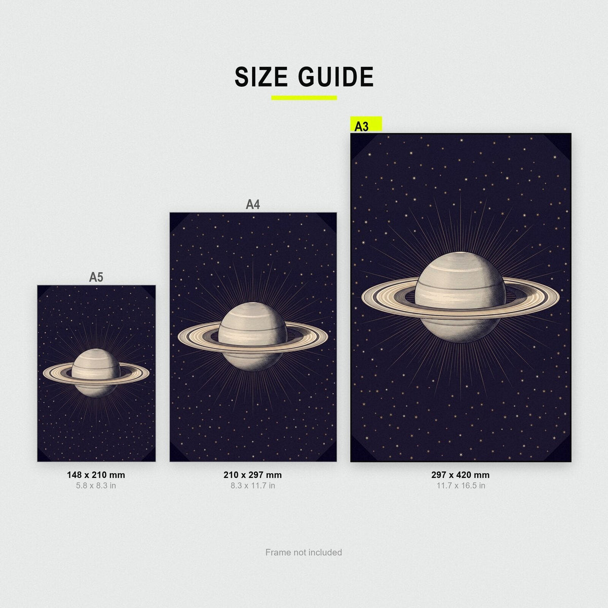 Saturn Celestial Chart Art Print