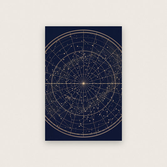 Northern Sky Celestial Chart Art Print