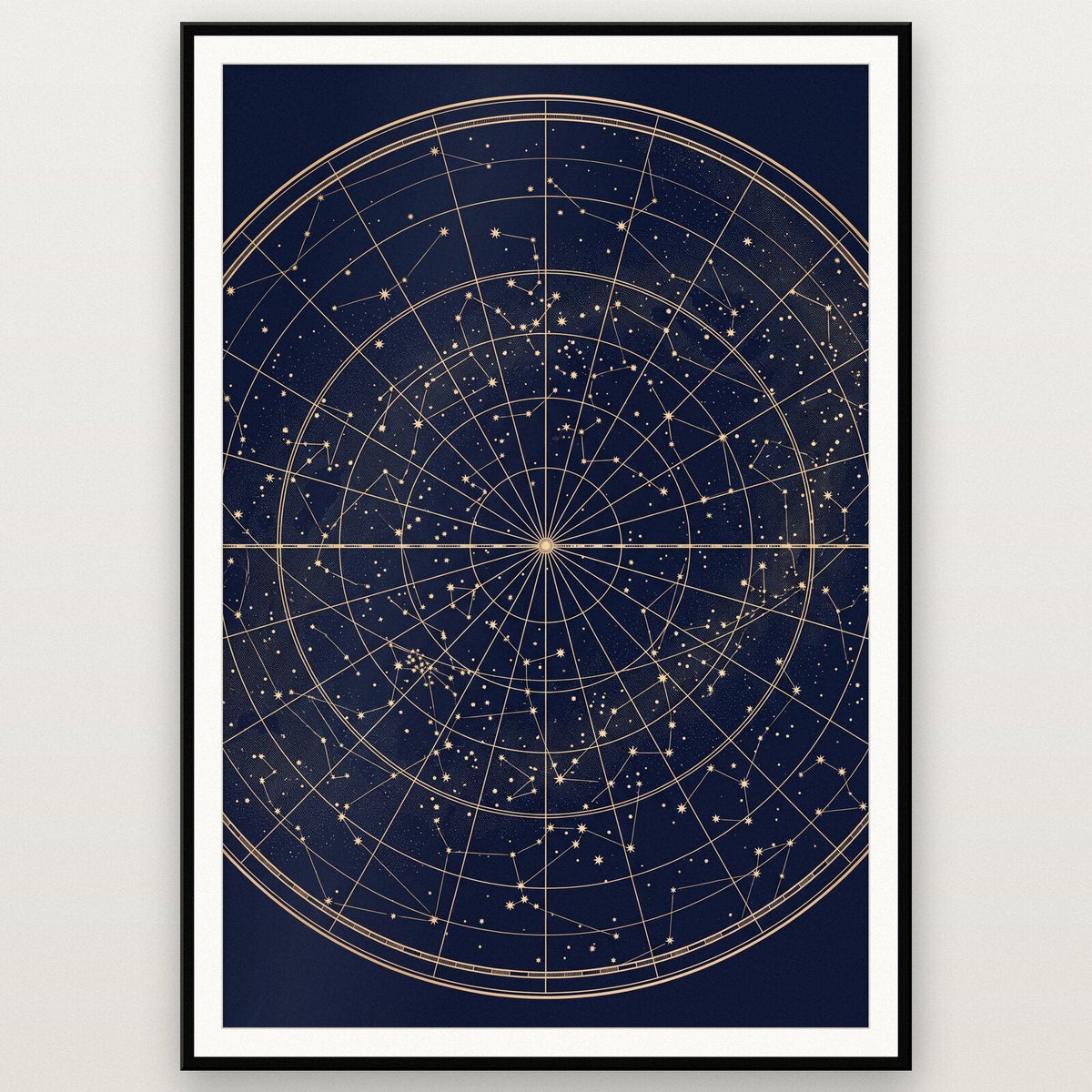 Northern Sky Celestial Chart Art Print