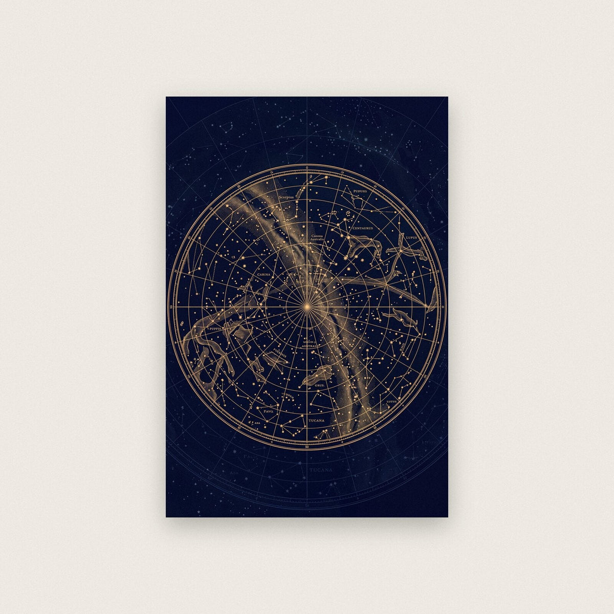 Southern Sky Celestial Chart Art Print
