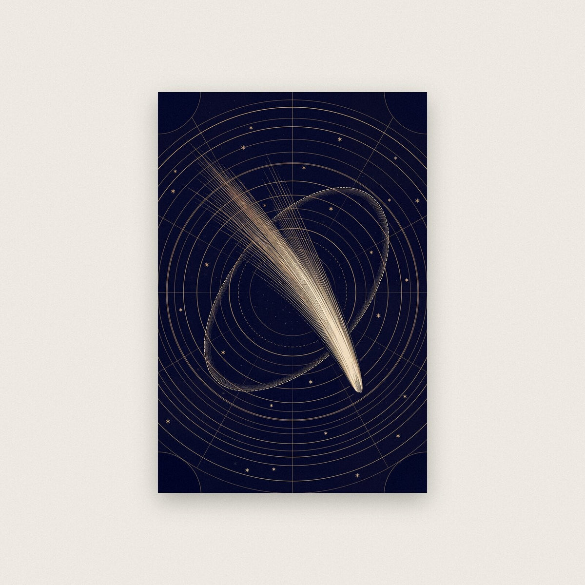 Comet Celestial Chart Art Print